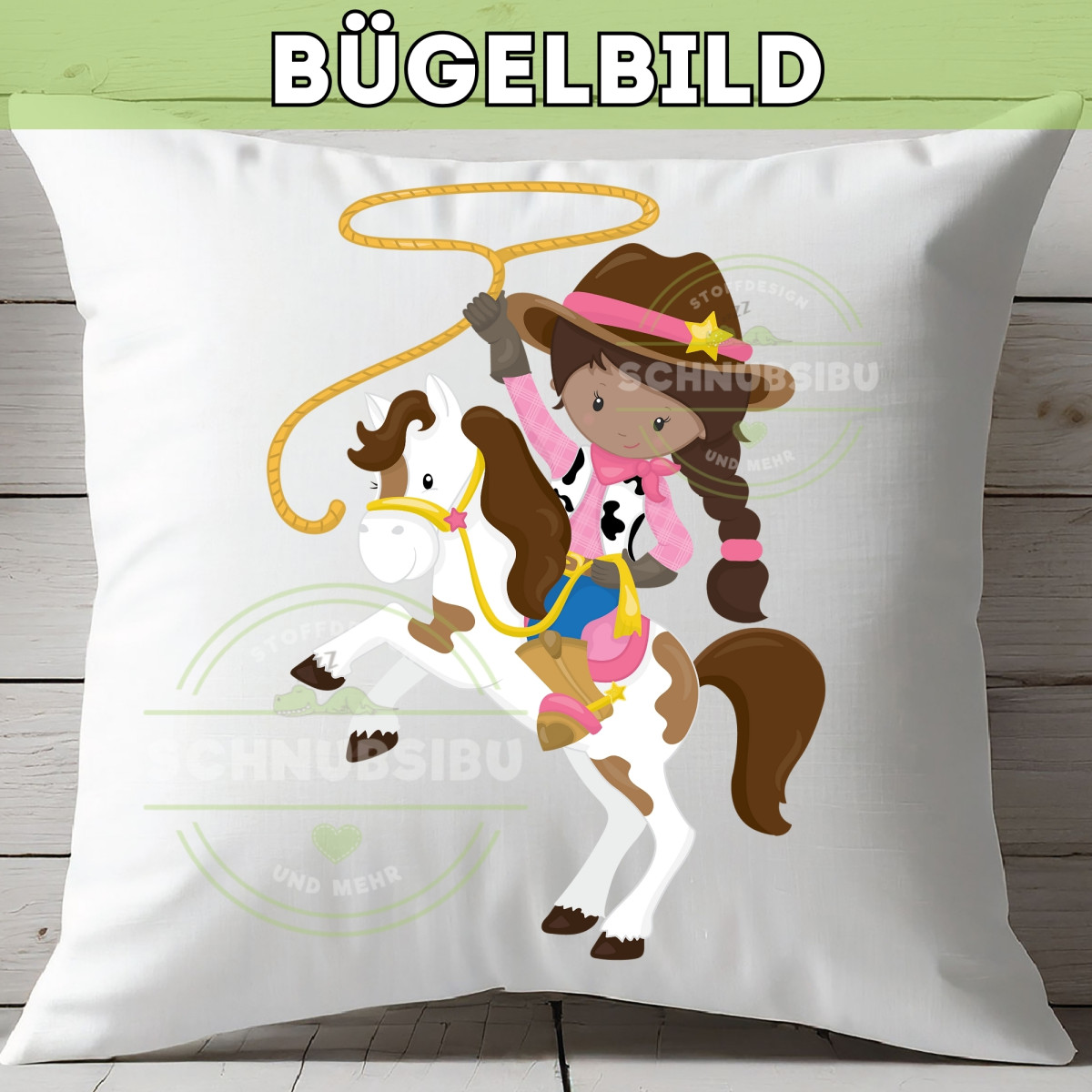 Bügelbild Kleines Cowgirl